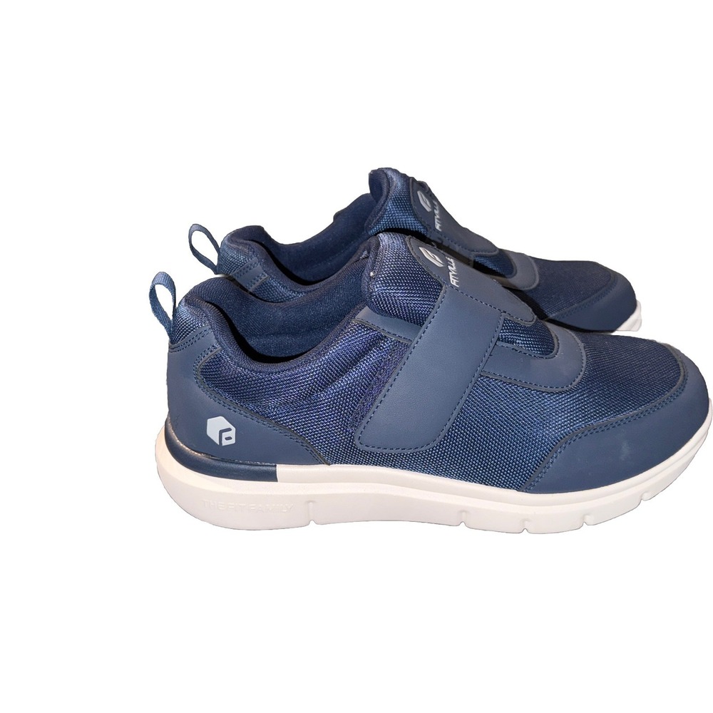 Fitville Mens Blue Easytop Duo Strap V4 Size 12.5 Pain Relief Shoes